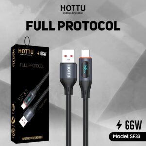 HOTTU SF33 66W Super Fast Charging Cable – Full Protocol USB to Type-C